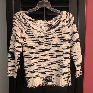 Navy & White Sweater